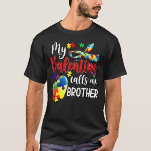 Autismus-Paar Valentinstag Mein Schatz nennt mich T-Shirt