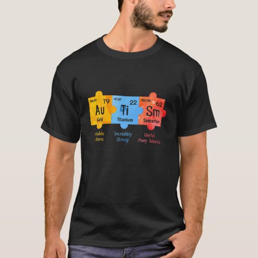 Autismus Periodische Tabellenelemente, die Chemika T-Shirt (Vorderseite)