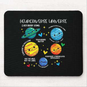 Autismus Planet neurodiverse Universum Bewusstsein Mousepad
