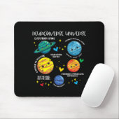 Autismus Planet Neurodiverses Universum Bewusstsei Mousepad (Mit Mouse)