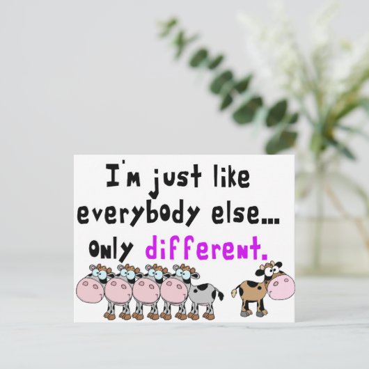 Autismus Postkarte (Stehend Vorderseite)