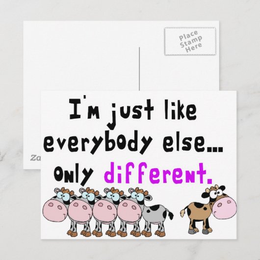 Autismus Postkarte (Vorne/Hinten)