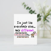 Autismus Postkarte (Stehend Vorderseite)