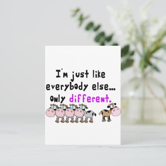 Autismus Postkarte (Stehend Vorderseite)