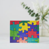 AUTISMUS POSTKARTE (Stehend Vorderseite)