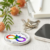 Autismus Pride Day 18. Juni Button Schlüsselanhänger (Seite)