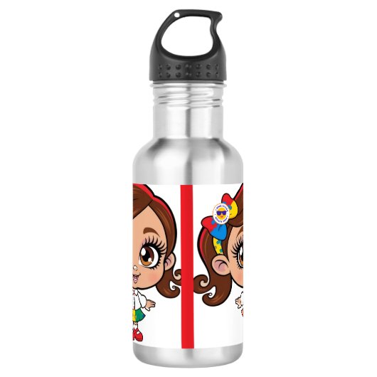 "Autismus Pride: Ein kleines Mädchen ist glücklich Edelstahlflasche (Vorderseite)