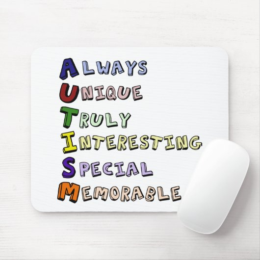 Autismus Pride Niedlich akrostisch Mousepad (Mit Mouse)