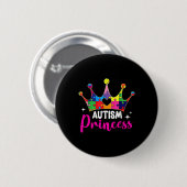 Autismus Prinzessin Daughter Autismus Bewusstsein Button (Vorne & Hinten)
