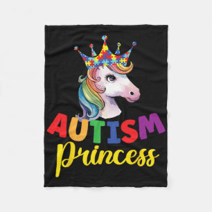 Autismus Prinzessin Niedlich Unicorn Tochter Mädch Fleecedecke