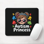 Autismus Prinzessin Puzzleteil Mädchen Bewusstsein Mousepad (Mit Mouse)