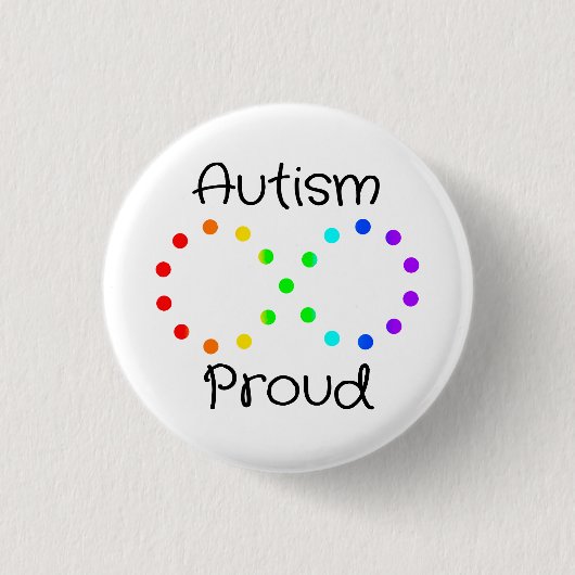 Autismus Proud Neurodiverser Akzeptanzschleim Button (Vorderseite)