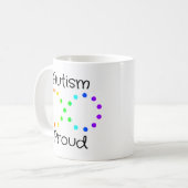 Autismus Proud Neurodiverser Akzeptanzschleim Kaffeetasse (Vorderseite Links)