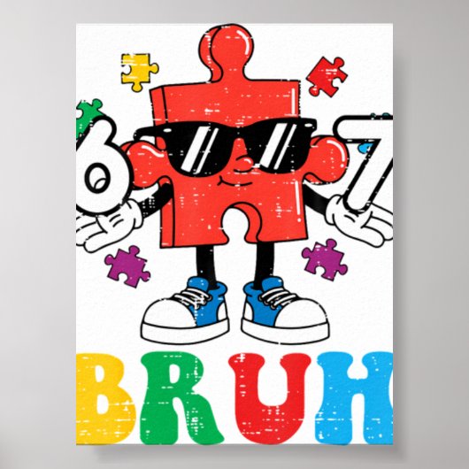 Autismus-Puzzle 6 7 Hand Bruch Poster (Vorne)