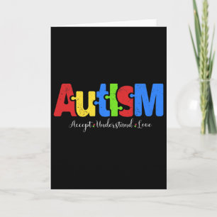 Autismus-Puzzle Akzeptiere Verstehe Liebe Autismus Karte