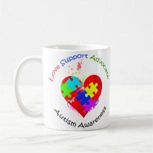 Autismus Puzzle am Herzen Kaffeetasse