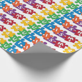 Autismus-Puzzle Geschenkpapier (Ecke)