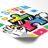 Autismus-Puzzle-Hand Sechs Sieben Bru Poster (Ecke)