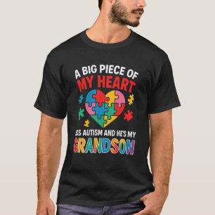 Autismus-Puzzle-Herz Enkel Bewusstsein Stolz Groß T-Shirt