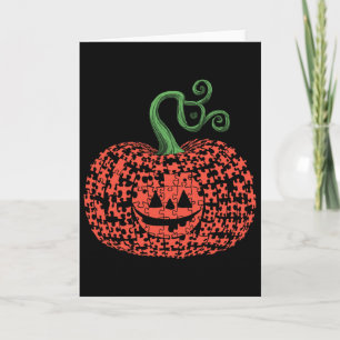 Autismus-Puzzle-Kürbis-Halloween-Autismus-Männer-F Karte