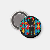 Autismus-Puzzle Magnet (Vorderseite/Rückseite)