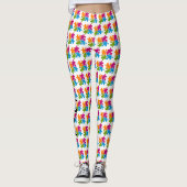 Autismus Puzzle Piece Bewusstseinsunterstützung Ni Leggings (Vorderseite)