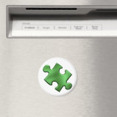 Autismus Puzzle Piece Green Magnet (In Situ (Geschirrspüler))