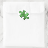 Autismus Puzzle Piece Green Runder Aufkleber (Tasche)