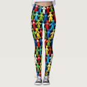 Autismus Puzzle Piece Menschen Sensibilisierung Un Leggings (Vorderseite)