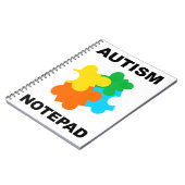 Autismus Puzzle Piece-Notebook Notizblock (Linke Seite)