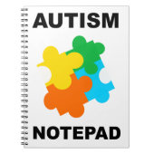 Autismus Puzzle Piece-Notebook Notizblock (Vorderseite)