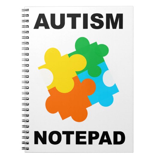 Autismus Puzzle Piece-Notebook Notizblock (Vorderseite)