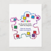 Autismus Puzzle Piece Postkarte (Vorderseite)