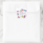 Autismus Puzzle Piece Quadratischer Aufkleber (Tasche)