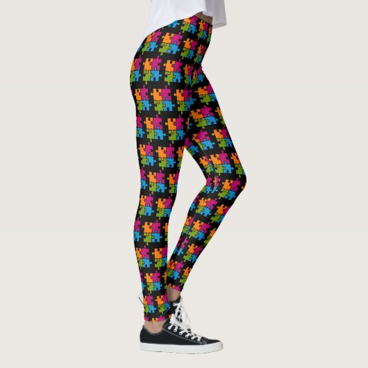 Autismus Puzzle Piece Sensibilisierung für Niedlic Leggings (Rechts)