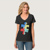 Autismus Puzzle Piece T-Shirt (Vorderseite Vollansicht)