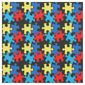 Autismus Puzzle Pieces - Klein Stoff (Nahaufnahme)