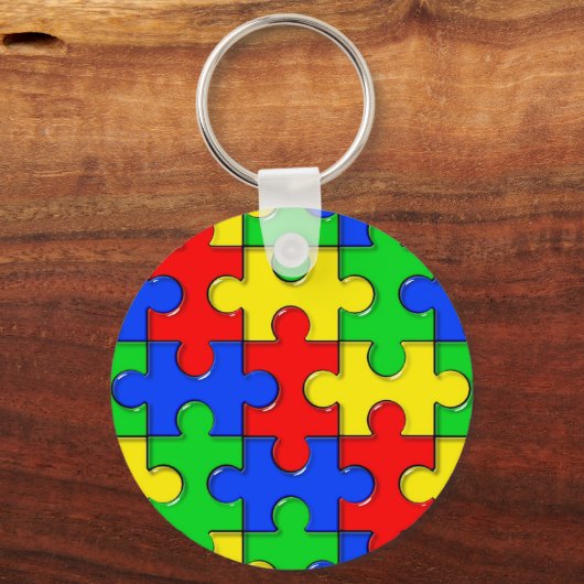 Autismus Puzzle Schlüsselanhänger (Vorderseite)