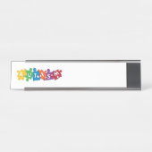Autismus-Puzzle Schreibtischnamensplakette (Vorderseite )
