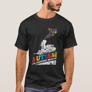 Autismus Puzzle Zug Spielzeug Unterstützung Autism T-Shirt