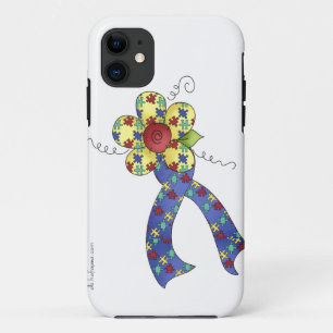 Autismus-Puzzlespiel-Bewusstseins-Band u. Blume Case-Mate iPhone Hülle