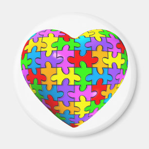 Autismus-Puzzlespiel-Herz Magnet