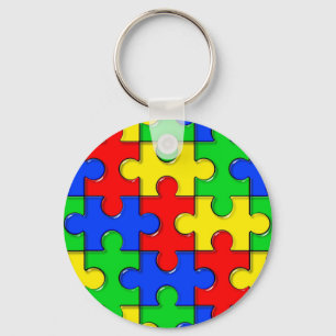 Autismus-Puzzlespiel Schlüsselanhänger