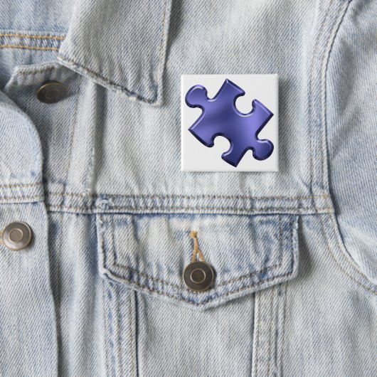 Autismus-Puzzlespiel-Stück-Blau Button (Beispiel)