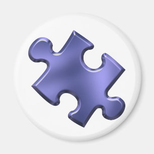 Autismus-Puzzlespiel-Stück-Blau Magnet