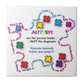 Autismus-Puzzlespiel-Stück Fliese (Vorderseite)