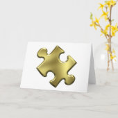 Autismus-Puzzlespiel-Stück-Gold Karte (Gelbe Blume)