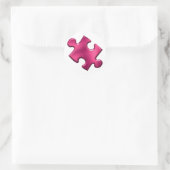 Autismus-Puzzlespiel-Stück-Rosa Runder Aufkleber (Tasche)