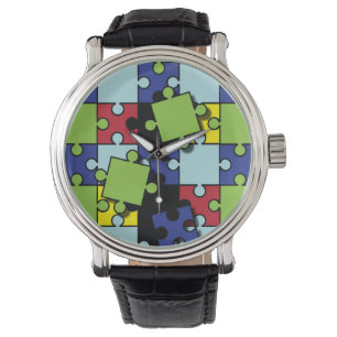 Autismus-Puzzlespiel-Stücke Armbanduhr