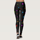Autismus Puzzleteile auf BLACK Leggings (Rückseite)